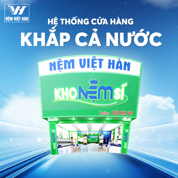 Nệm Việt Hàn đang có hơn 100 cửa hàng trên cả nước