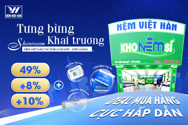 Tưng Bừng Khai Trương Cửa Hàng Nệm Việt Hàn Thị Trấn Hòn Đất - Kiên Giang